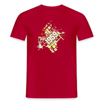 Birthday 1959 - Men's T-Shirt - red - Front - AI Model Male 178 dark (178cm)