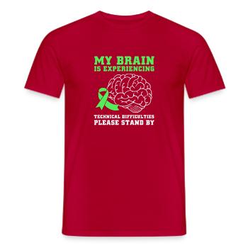 Brain injury stroke - Men's T-Shirt - red - Front - AI Model Male 178 dark (178cm)