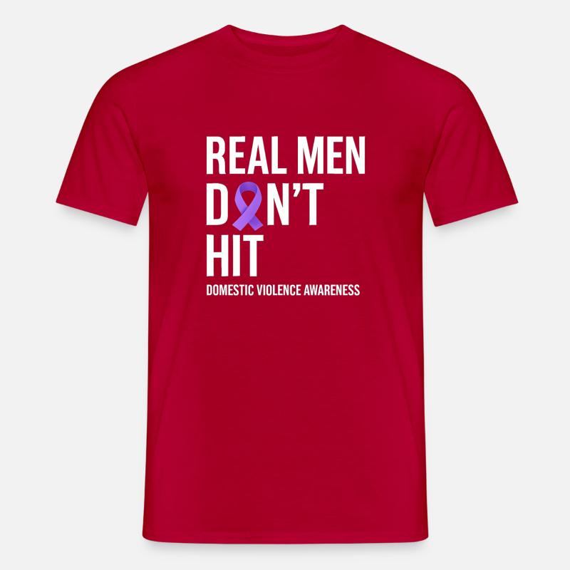 Echte Männer treffen kein Bewusstsein - Männer T-Shirt - Rot