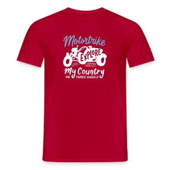 Découvrez le design de la 3 roues de My Country Motortrike - T-shirt homme - rouge - Devant - AI Model Male 178 dark (178cm)