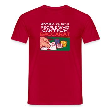 Baccarat Player Casino Gambling Design - Men's T-Shirt - red - Front - AI Model Male 178 dark (178cm)