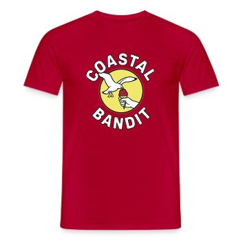 Küstenbandit Möwe Stiehlt Eis - Men's T-Shirt - red - Front - AI Model Male 178 dark (178cm)