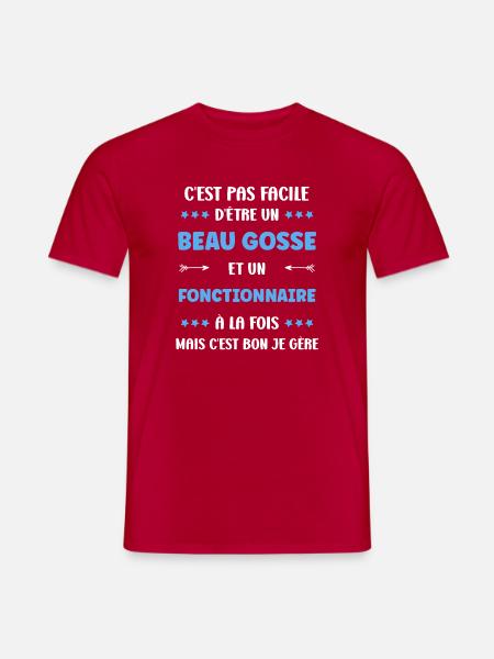 Gutaussehende Kerle und Beamter: Ich bin Manager - Männer T-Shirt - Rot
