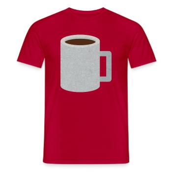 Stone Speckle Coffee Mug - Men's T-Shirt - red - Front - AI Model Male 178 dark (178cm)