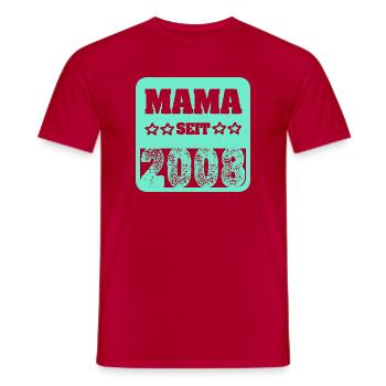 2008 - Männer T-Shirt - Rot - Vorne - AI Model Male 178 dark (178cm)