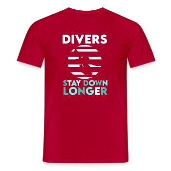 Tauchen Taucher Schnorcheln Sporttaucher - Männer T-Shirt - Rot - Vorne - AI Model Male 178 dark (178cm)