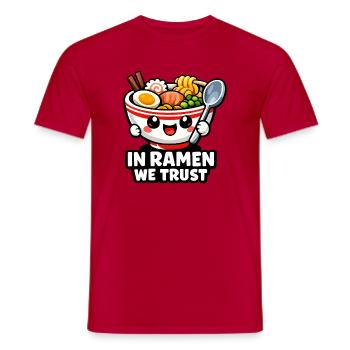 Ramen Noodles kawaii - Männer T-Shirt - Rot - Vorne - AI Model Male 178 dark (178cm)