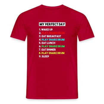 Percussions de mon Parfait Jour Musicien de caisse claire - T-shirt homme - rouge - Devant - AI Model Male 178 dark (178cm)