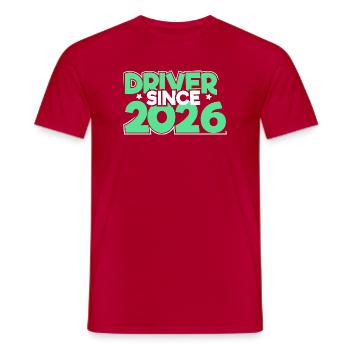 Driving License 2026 Driving Test Driving License Test - Men's T-Shirt - red - Front - AI Model Male 178 dark (178cm)