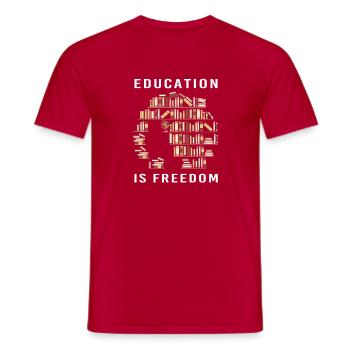 Black History Month Black power - Men's T-Shirt - red - Front - AI Model Male 178 dark (178cm)