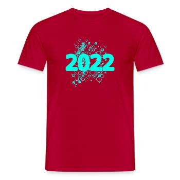 2022 - Männer T-Shirt - Rot - Vorne - AI Model Male 178 dark (178cm)