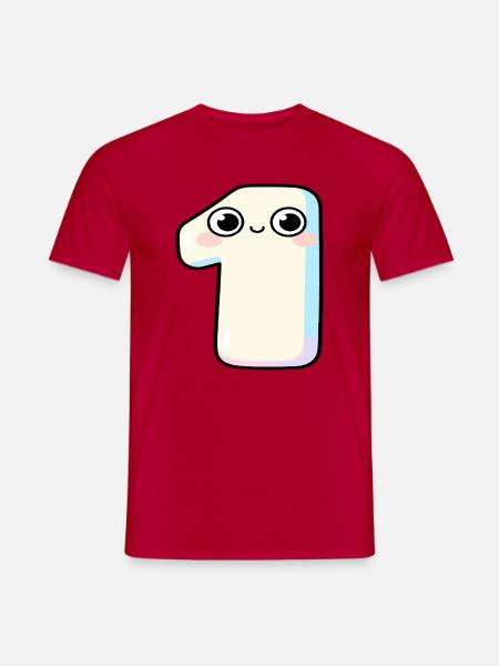 Number One Kawaii Pastel - Men's T-Shirt - red