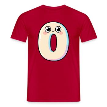 Zero Kawaii lächelt - Männer T-Shirt - Rot - Vorne - AI Model Male 178 dark (178cm)