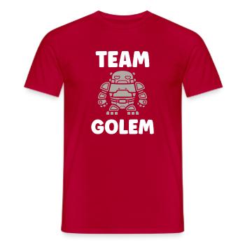Team golem - Men's T-Shirt - red - Front - AI Model Male 178 dark (178cm)