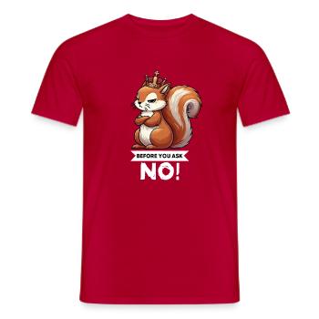 Before You Ask Squirrel Squirrel Rodent - Men's T-Shirt - red - Front - AI Model Male 178 dark (178cm)
