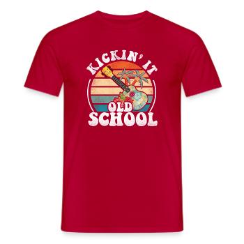 Hawaiian Ukulele Uke Retro Vintage - Männer T-Shirt - Rot - Vorne - AI Model Male 178 dark (178cm)