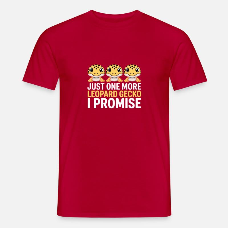 Leopardgekko-Trio Versprechen - Männer T-Shirt - Rot