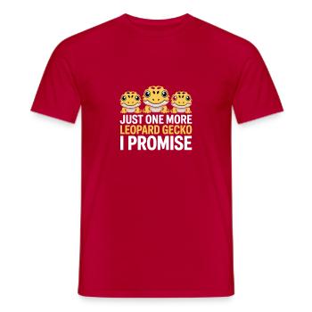 Leopard Gecko Trio Promise Tee - Men's T-Shirt - red - Front - AI Model Male 178 dark (178cm)