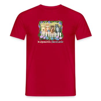 Despurrate Hauskatzen - Männer T-Shirt - Rot - Vorne - AI Model Male 178 dark (178cm)