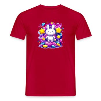 Lau Lapin dans Star Magic - T-shirt homme - rouge - Devant - AI Model Male 178 dark (178cm)