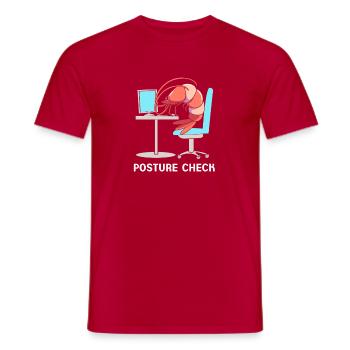 Krabbe Meeresfrüchte Shrimp Languste - Männer T-Shirt - Rot - Vorne - AI Model Male 178 dark (178cm)