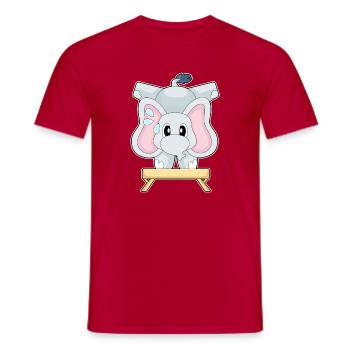 Gymnastique d’entraînement d’éléphants Fitness - T-shirt homme - rouge - Devant - AI Model Male 178 dark (178cm)