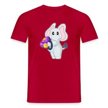 Elefant Schüler Rucksack Schule - Männer T-Shirt - Rot - Vorne - AI Model Male 178 dark (178cm)