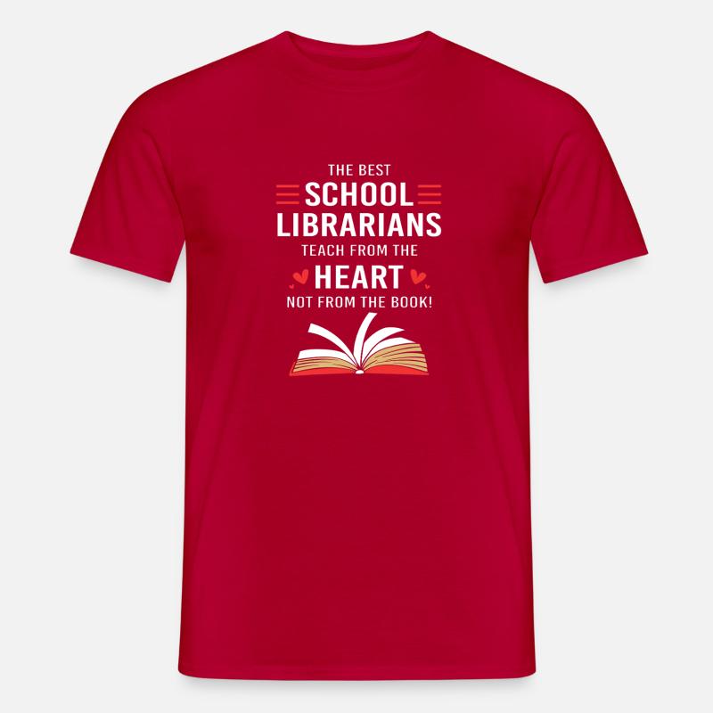 Leseratte Bibliothek Lesen - Männer T-Shirt - Rot