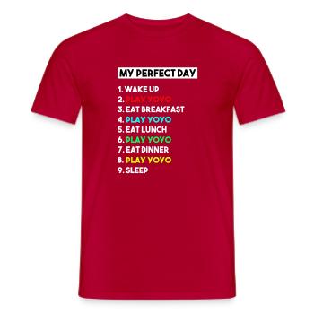 My Perfect Day Play YoYo Player Yoyo Lover - Männer T-Shirt - Rot - Vorne - AI Model Male 178 dark (178cm)
