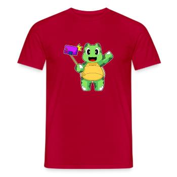Schildkröte Smartphone - Männer T-Shirt - Rot - Vorne - AI Model Male 178 dark (178cm)