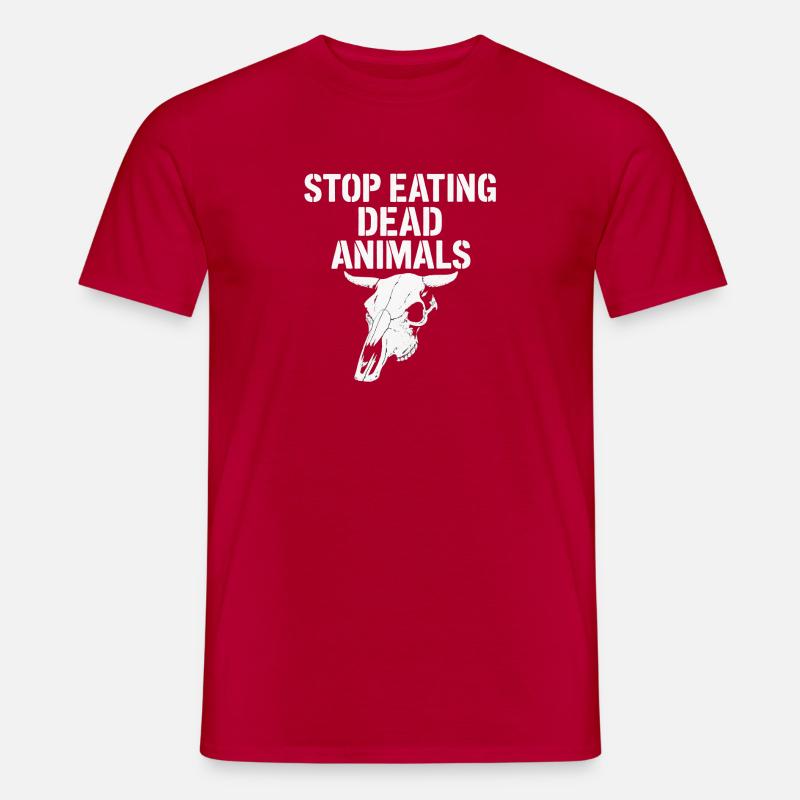 Stop Eating Dead Animals - Männer T-Shirt - Rot
