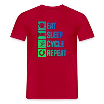 Déclaration pour tous les vélos de route - T-shirt homme - rouge - Devant - AI Model Male 178 dark (178cm)