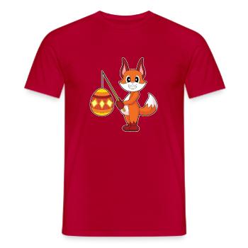 Fox Easter Fishing - Men's T-Shirt - red - Front - AI Model Male 178 dark (178cm)