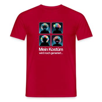 Costume is still being generated Cologne Carnival Carnival - Men's T-Shirt - red - Front - AI Model Male 178 dark (178cm)