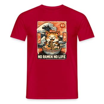 Ramen Noodle Japanese Anime Manga Kawaii - Men's T-Shirt - red - Front - AI Model Male 178 dark (178cm)