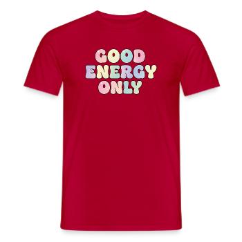 Seulement de l’énergie positive - T-shirt homme - rouge - Devant - AI Model Male 178 dark (178cm)