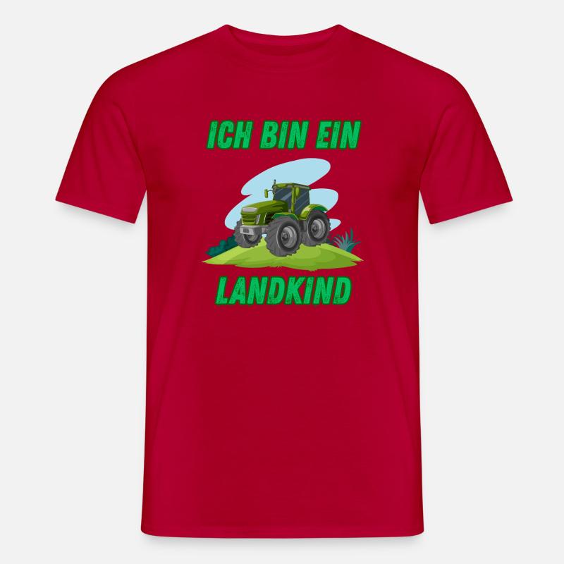 Traktor - Ich bin ein Landkind - Männer T-Shirt - Rot