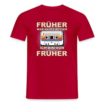 Tout était mieux avant - je viens d’avant - T-shirt homme - rouge - Devant - AI Model Male 178 dark (178cm)