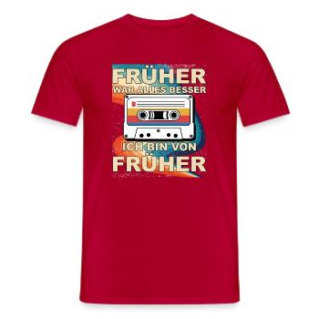Tout était mieux avant - je viens d’avant - T-shirt homme - rouge - Devant - AI Model Male 178 dark (178cm)