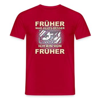 Tout était mieux avant - je viens d’avant - T-shirt homme - rouge - Devant - AI Model Male 178 dark (178cm)