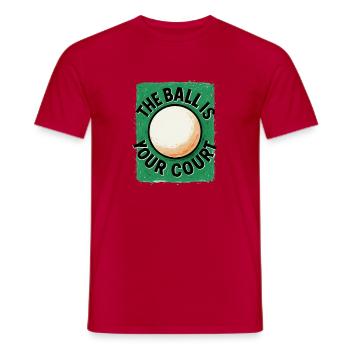 This ball is in your court - Ping Pong - T-shirt homme - rouge - Devant - AI Model Male 178 dark (178cm)