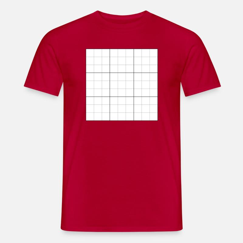 Sudoku blanko Raster - Männer T-Shirt - Rot