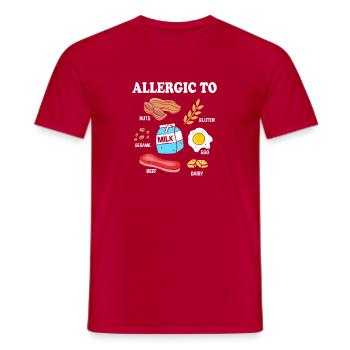Allergie Lebensmittel - Männer T-Shirt - Rot - Vorne - AI Model Male 178 dark (178cm)