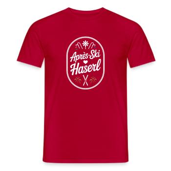 Après-ski bunny hut fun Skier ski bunny - Men's T-Shirt - red - Front - AI Model Male 178 dark (178cm)