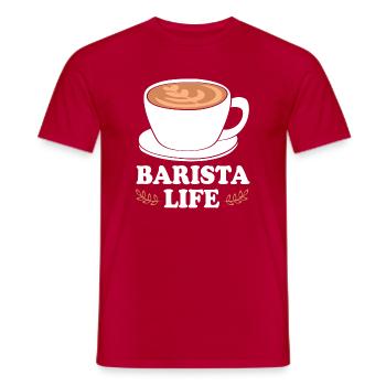 Coffee Caffeine Barista Espresso - Men's T-Shirt - red - Front - AI Model Male 178 dark (178cm)