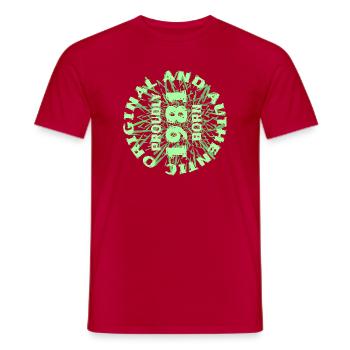 Leisure time 1981 - Men's T-Shirt - red - Front - AI Model Male 178 dark (178cm)