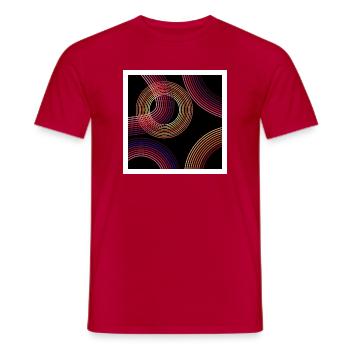 Tourbillon néon - T-shirt homme - rouge - Devant - AI Model Male 178 dark (178cm)