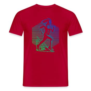 Racing Power Running Design - Men's T-Shirt - red - Front - AI Model Male 178 dark (178cm)