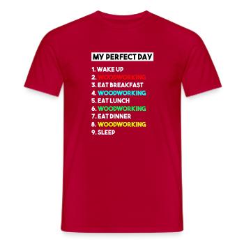 Master Woodworker Sawdust Maker Carpentry - Men's T-Shirt - red - Front - AI Model Male 178 dark (178cm)