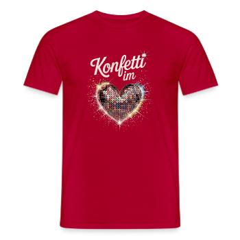 Confetti in the Heart Carnival Costume Women's Carnival - Men's T-Shirt - red - Front - AI Model Male 178 dark (178cm)